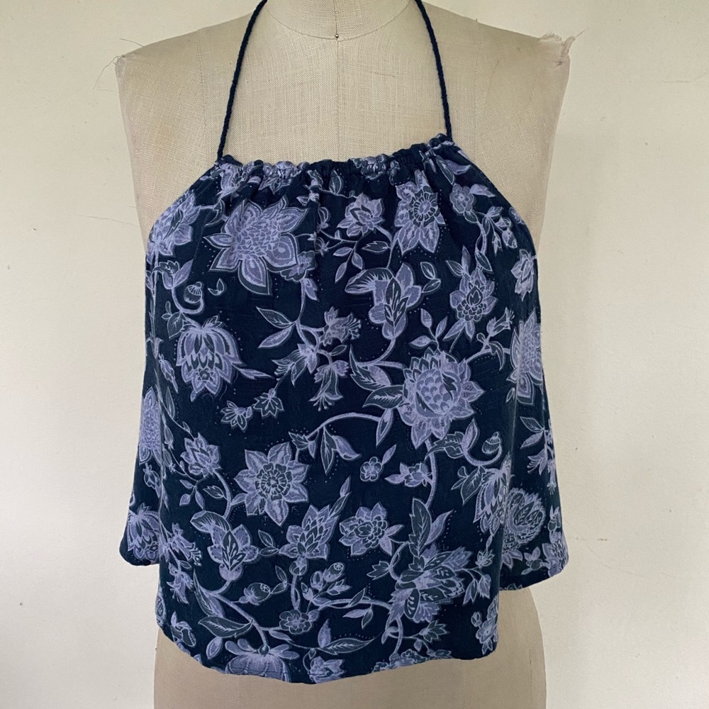 Ecote blue halter neck top
